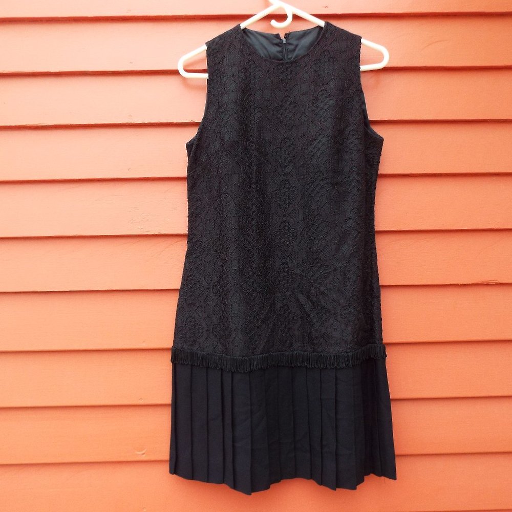 Vintage Vicky Vaughn Junior Black Formal Dress EXC